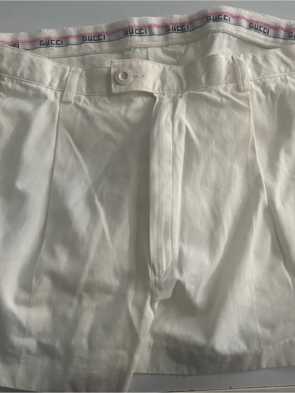 Authentic 1980s Gucci Sport White Tennis Shorts